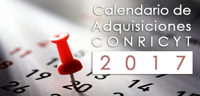 Calendario de Adquisiciones CONRICYT 2017